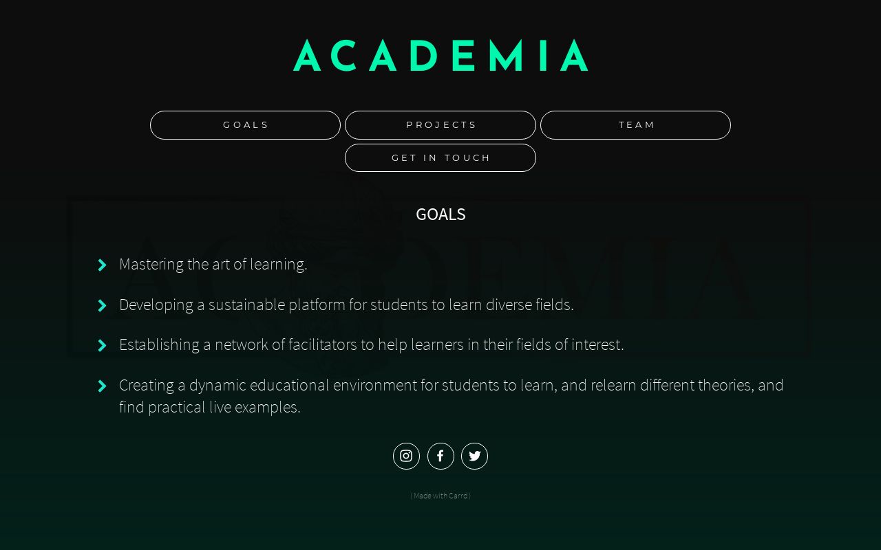 Carrd profile picture for @acad